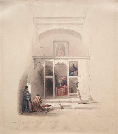 Chapel of Elijah on Mount Horeb by David Roberts