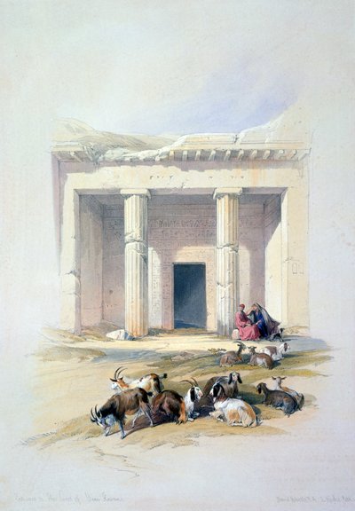 Entrance to the Cave of Beni Hassan by David Roberts