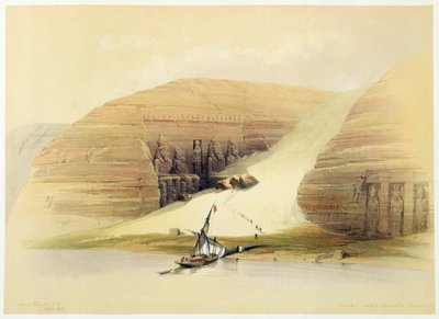 Excavated Temple of Abu Simbel, Nubia, Egypt, c1845 by David Roberts