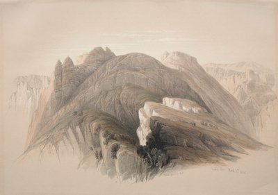 Gebil Hor. Mount Hor, from the Cliffs Encircling Petra by David Roberts