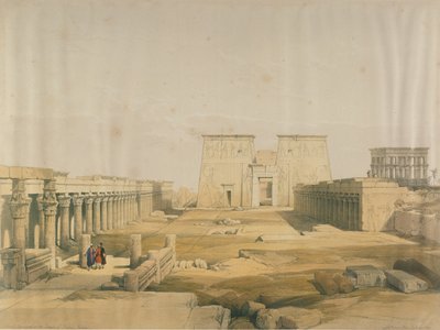 Grand Approach to the Temple of Philae, Nubia, from Egypt and Nubia, Vol.1 by David Roberts