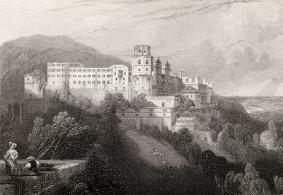 Heidelberg Castle, Heidelberg (engraved by J.T. Willmore in 