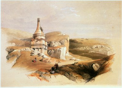 In the Holy Land: Jerusalem, Kidron Valley, Tomb of Absalom by David Roberts
