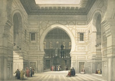 Interior of the Mosque of Sultan Hasan, Cairo, from Egypt and Nubia, Vol.3 by David Roberts