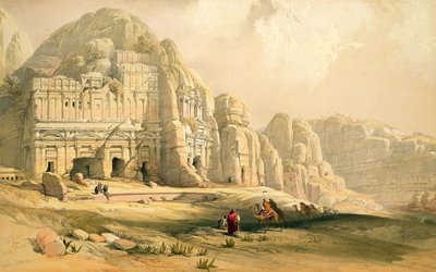 Petra, March 8th 1839, Plate 96 from Volume III of 