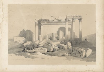 Ruins of the Eastern Portico of the Temple of Baalbek by David Roberts