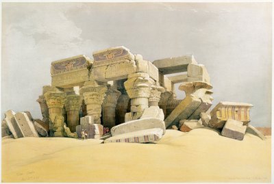 Ruins of the Temple of Kom Ombo, Egypt by David Roberts