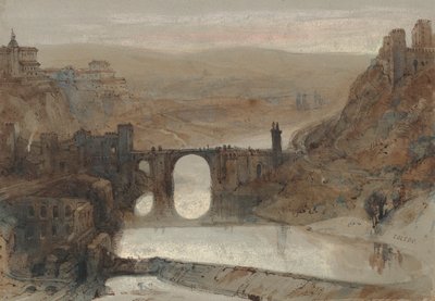 The Bridge of Toledo, Near Madrid, Spain by David Roberts