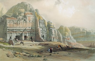 View of the Ruins of Petra, Jordan by David Roberts
