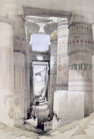 View through the Hall of Columns, Karnak, from Egypt and Nubia, Vol.1 by David Roberts