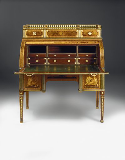 Mechanical Cylinder Bureau, the Mounts Attributed to Francois Redmond, c.1777-80 by David Roentgen