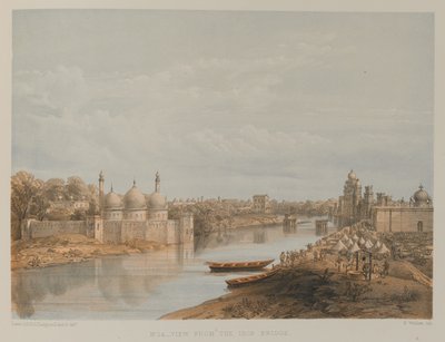View from the Iron Bridge, Lucknow by David Scott Lieutenant Colonel (after) Dodgson