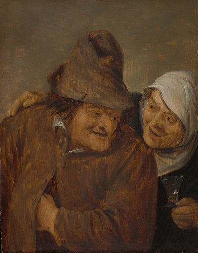 Two Peasants with a Glass of Wine by David Teniers II
