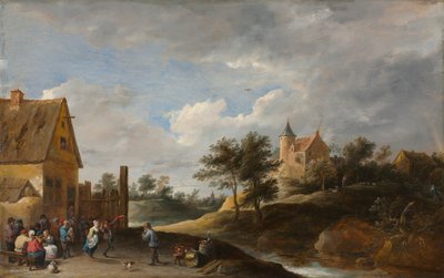 Landscape with Peasants Dancing by David Teniers the Elder