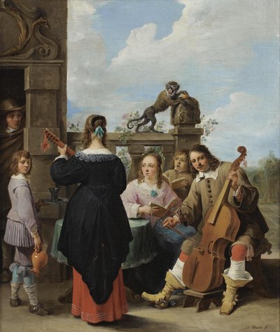 A Family Concert on a Terrace by David Teniers the Younger