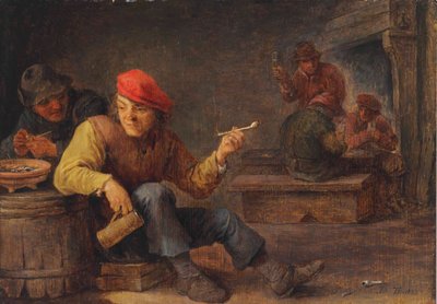 Boors Drinking and Smoking in an Inn by David Teniers the Younger