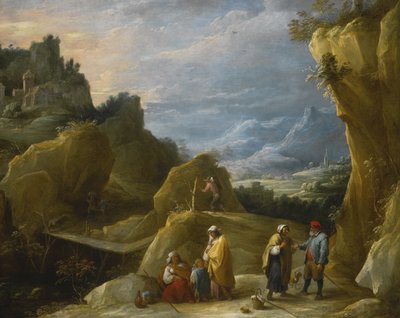 Mountain Landscape with a Gypsy Fortune Teller by David Teniers the Younger