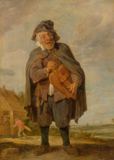 Music Making with a Barrel Organ by David Teniers the Younger