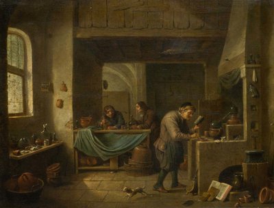 The Alchemist and His Pupil by David Teniers the Younger