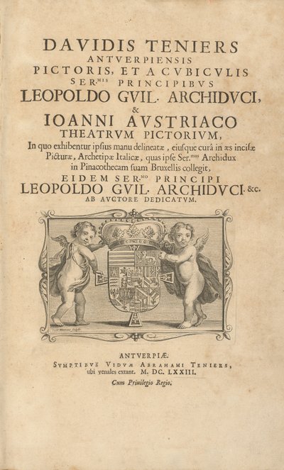 Titlepage Theatrum Pictorium by David Teniers the Younger