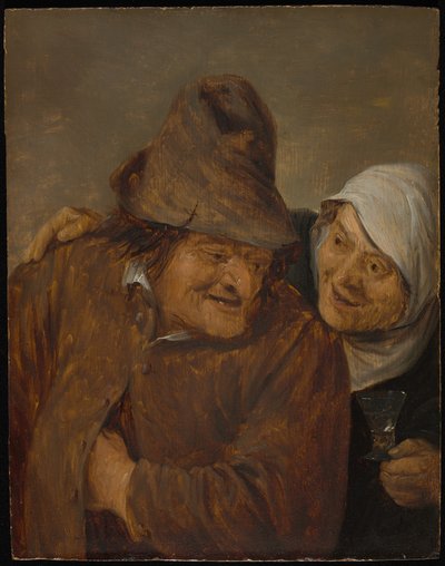 Two Peasants with a Glass of Wine by David Teniers the Younger