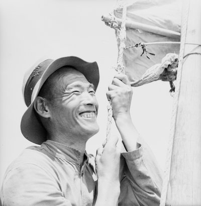 A Head-and-Shoulders Portrait of a Sampan Man at Weihaiwei by David Watkin Waters