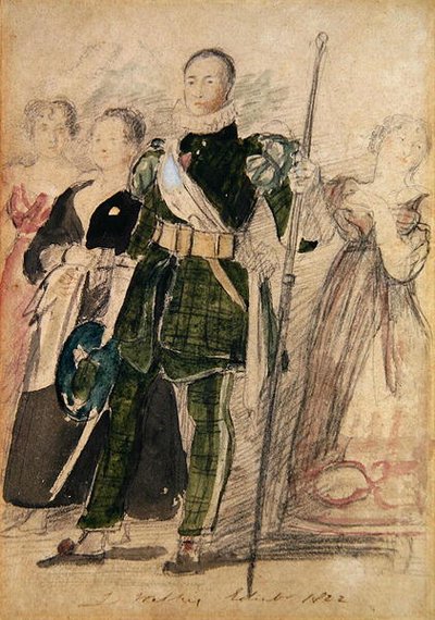An Archer and a Group of Women at the Palace of Holyrood During the King