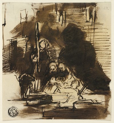 Finding the Scottish Regalia (recto), and Study, Queen Victoria and First Parliament (verso) by David Wilkie
