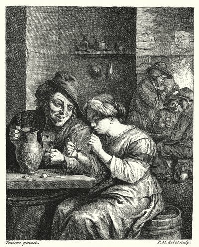 The Smoking Woman by David the Younger (after) Teniers