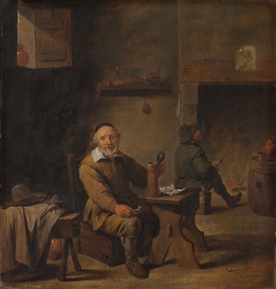 Elderly Man Seated in a Tavern by David the Younger Teniers