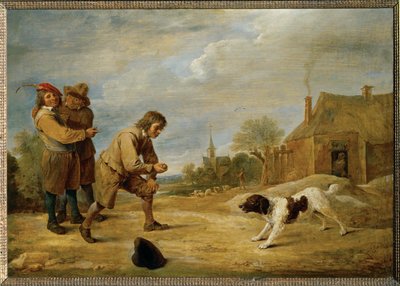 Farmboy with Dog by David the Younger Teniers