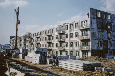 USSR, Bratsk, Irkutsk, New Apartments Under Construction for Workers by Dean Conger