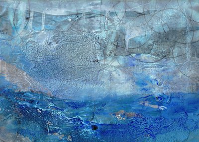 Deep Blue Abstraction by Deb Chaney