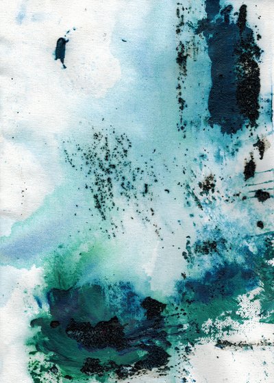 Deep Blue Green Flow by Deb Chaney