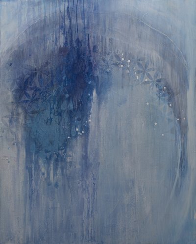 Sacred Blue Geometry by Deb Chaney