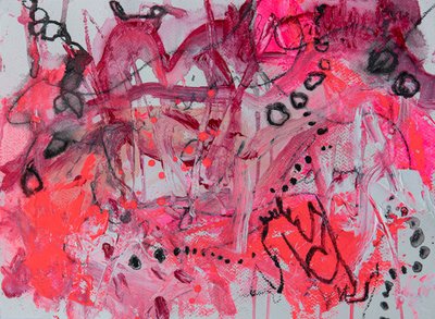 Vibrant Pink Abstract by Deb Chaney