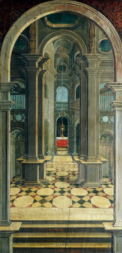 Perspective painted on rear section of 16th century choir, Church of Saint Jerome, Biella by Defendente Ferrari