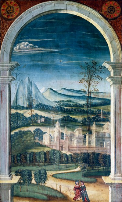 Perspective, Church of Saint Jerome, Biella, Italy by Defendente Ferrari
