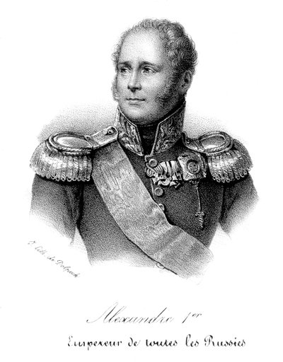 Alexander I 1777-1825, Tsar of Russia from 1801, in Military Uniform, c1830 by Delpech