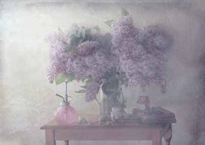 Dreamy Lilac Still Life by Delphine Devos