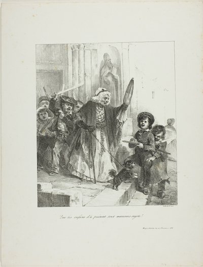 Children these days are a bad lot! by Denis Auguste Marie Raffet