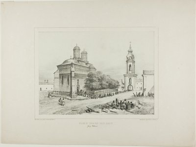 Church and Tower of Three Saints, Yassy, Modavia, July 19, 1837 by Denis Auguste Marie Raffet