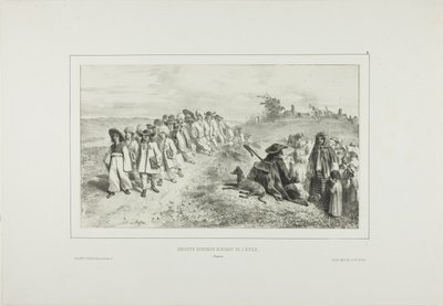 Hungarian Children Going to School by Denis Auguste Marie Raffet
