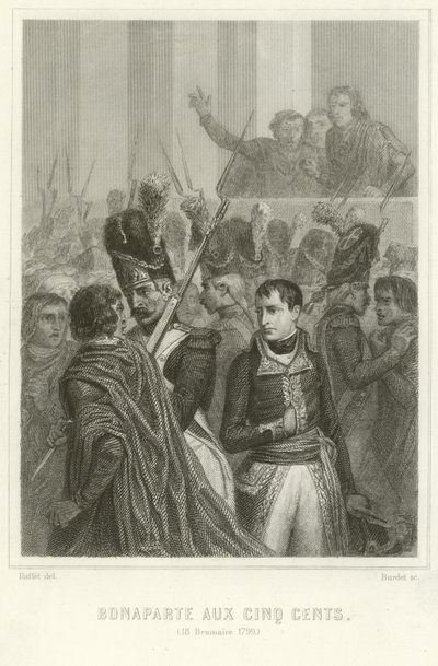 Napoleon Bonaparte surrounded by members of the Council of Five Hundred by Denis Auguste Marie Raffet