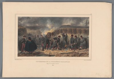Soldiers Digging a Trench, 1832 by Denis Auguste Marie Raffet