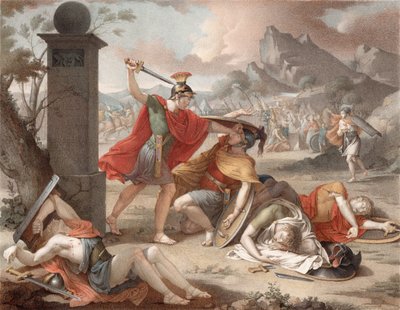 The Combat of the Horatii and the Curiatii - 1798 by Denis Sebastien Leroy