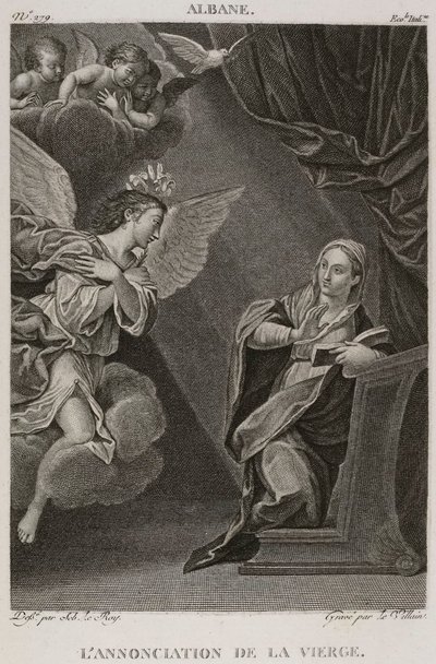 The Annunciation of the Virgin, after Francesco Albani - 1802-1815 by Denis Sebastien Leroy