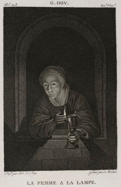 The Woman with the Lamp, after Gerrit Dou - 1802-1815 by Denis Sebastien Leroy