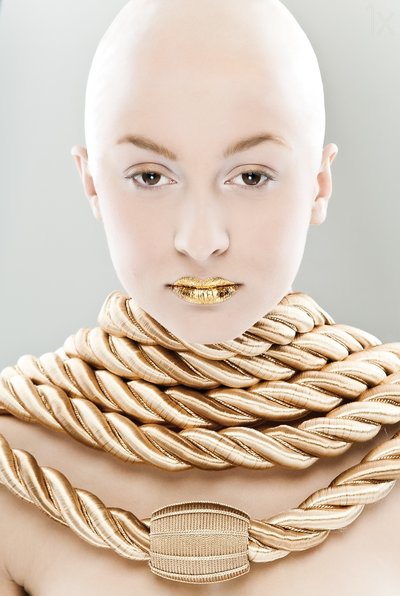 Golden Rope Portrait by Denisa Justusová Šumcová