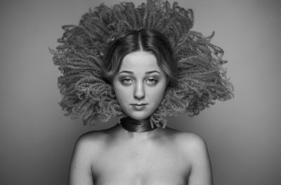 Serene Foliage Portrait by Denisa Justusová Šumcová